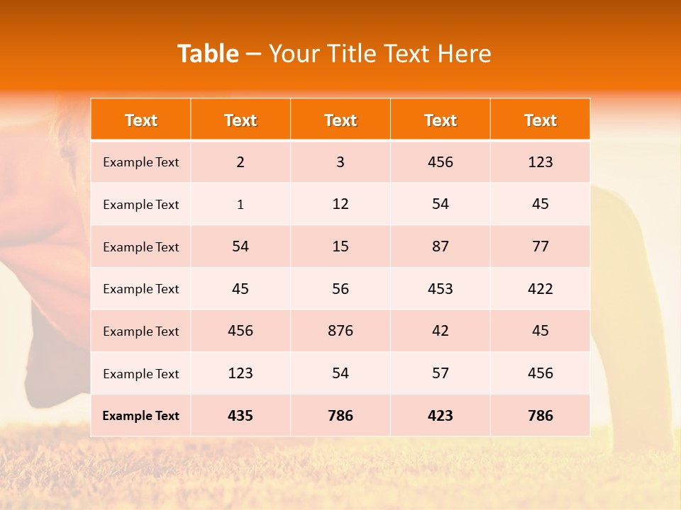 Male Body Sunny PowerPoint Template