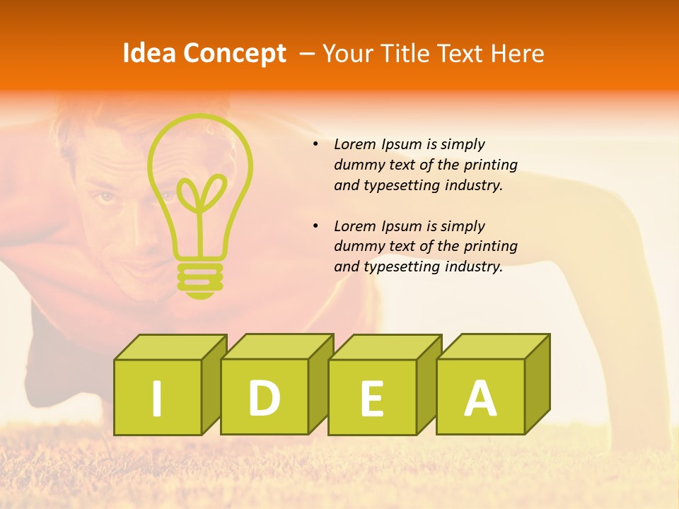 Male Body Sunny PowerPoint Template