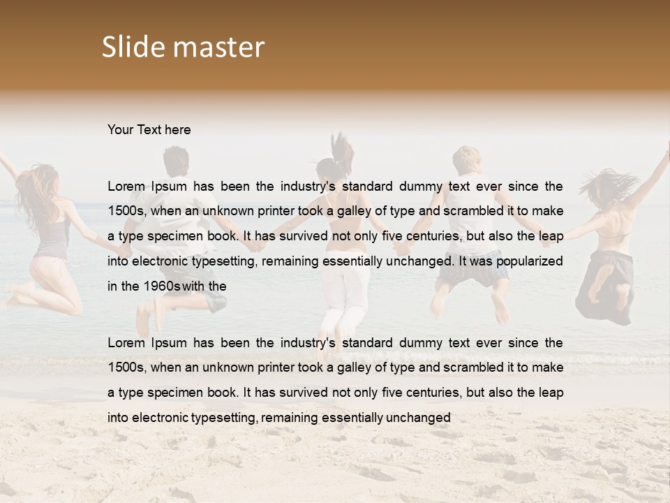 Exterior Teenagers Space PowerPoint Template