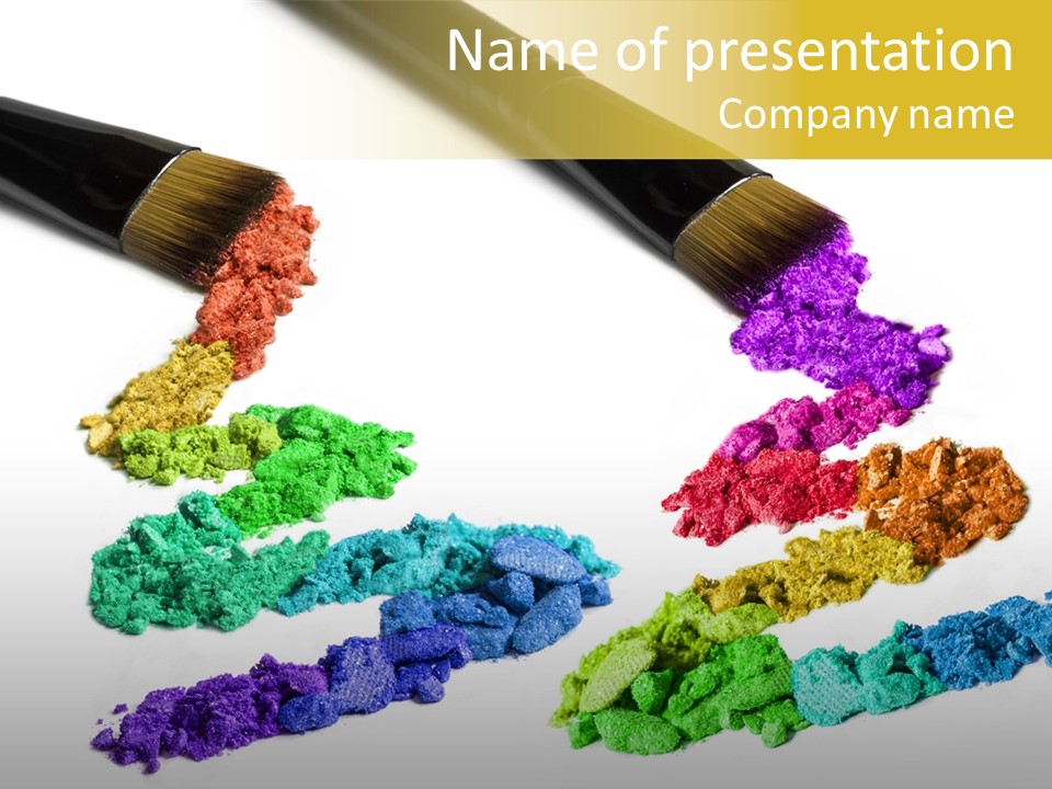 A Brush With Some Colored Powder On It PowerPoint Template
