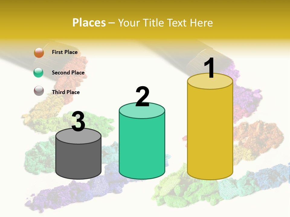 A Brush With Some Colored Powder On It PowerPoint Template