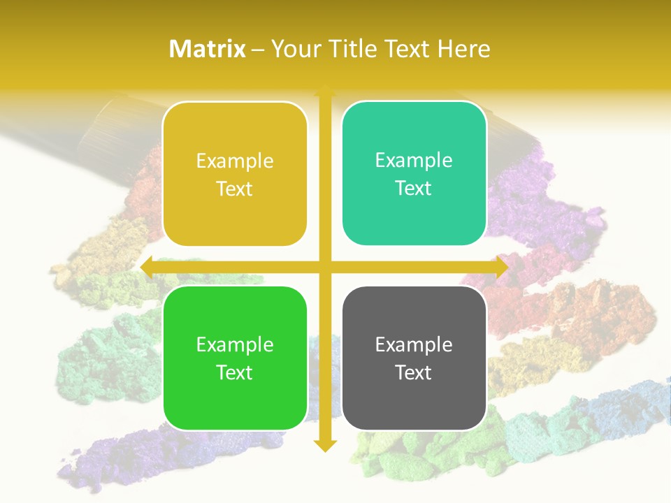 A Brush With Some Colored Powder On It PowerPoint Template