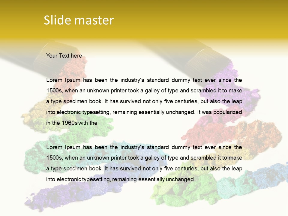 A Brush With Some Colored Powder On It PowerPoint Template