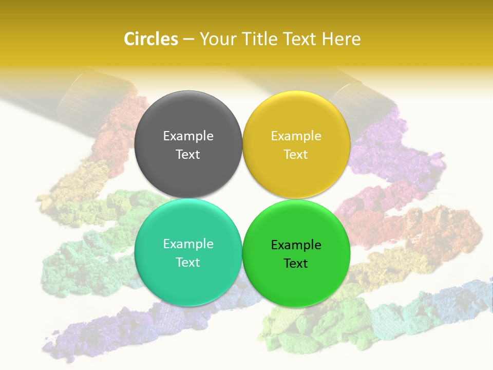 A Brush With Some Colored Powder On It PowerPoint Template