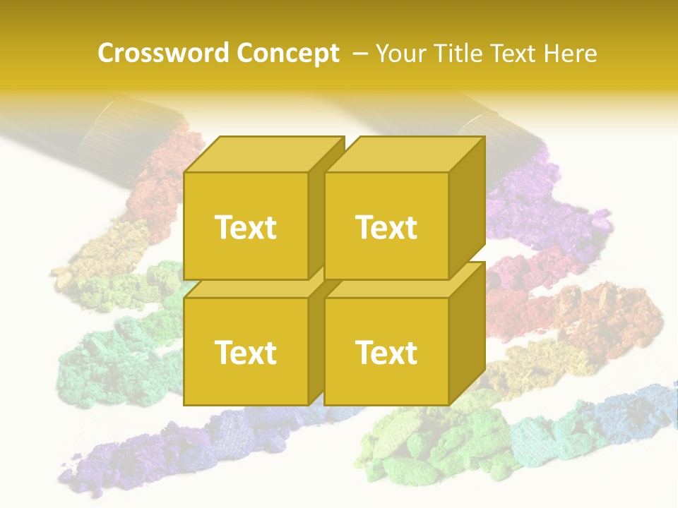 A Brush With Some Colored Powder On It PowerPoint Template