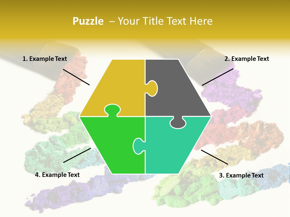 A Brush With Some Colored Powder On It PowerPoint Template