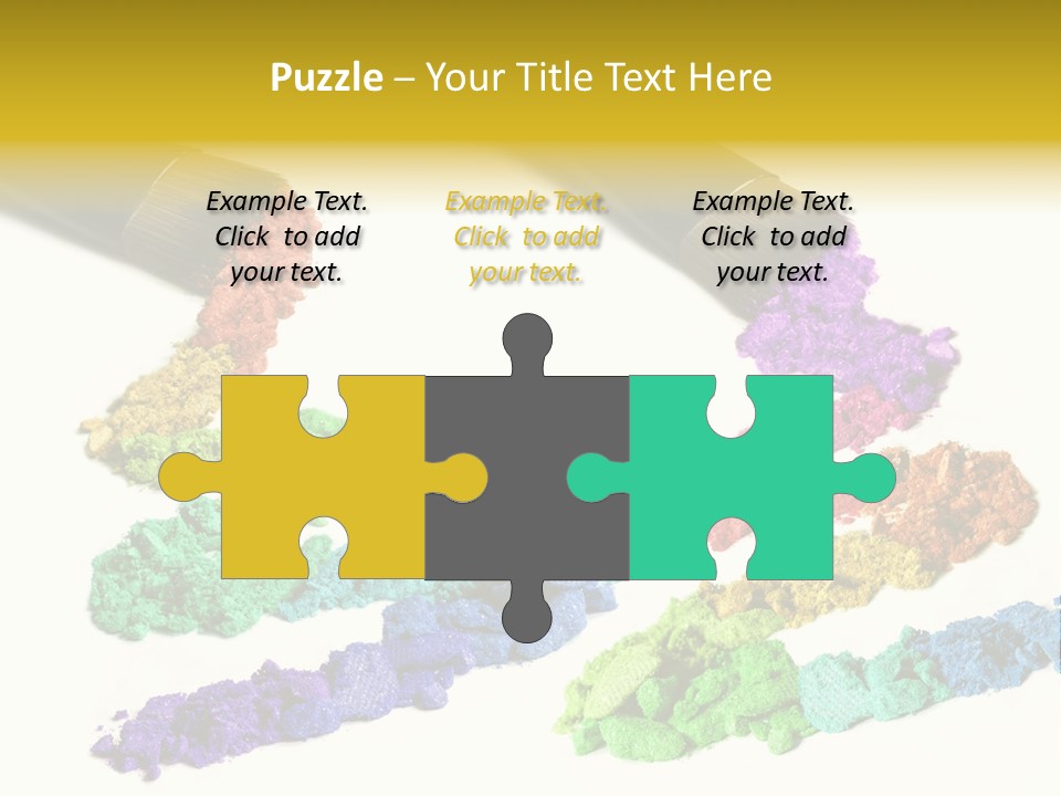 A Brush With Some Colored Powder On It PowerPoint Template