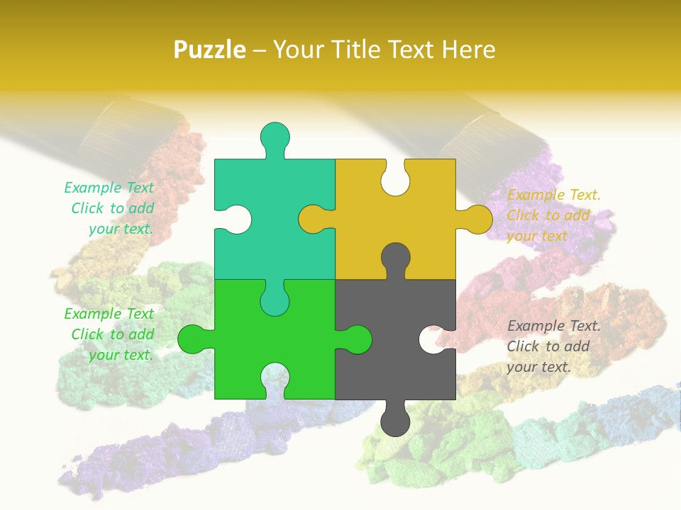 A Brush With Some Colored Powder On It PowerPoint Template