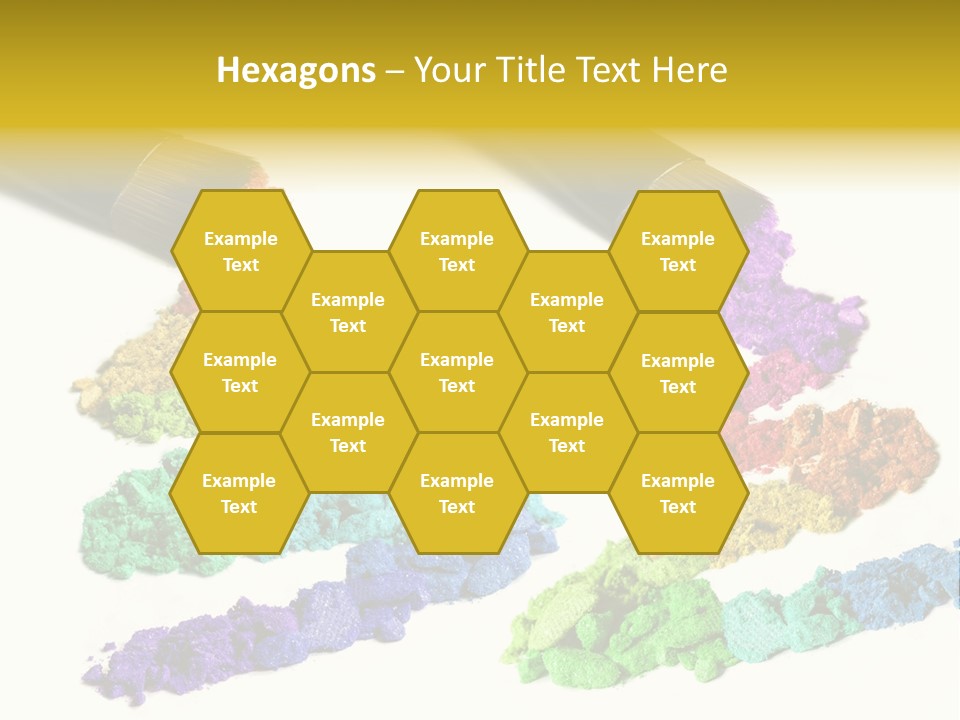 A Brush With Some Colored Powder On It PowerPoint Template