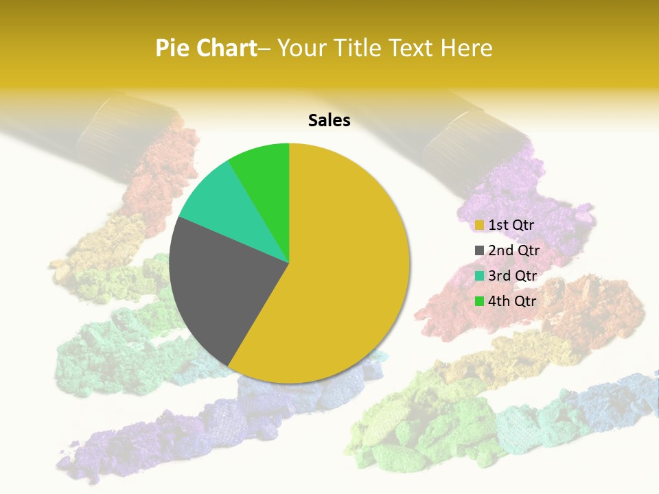 A Brush With Some Colored Powder On It PowerPoint Template
