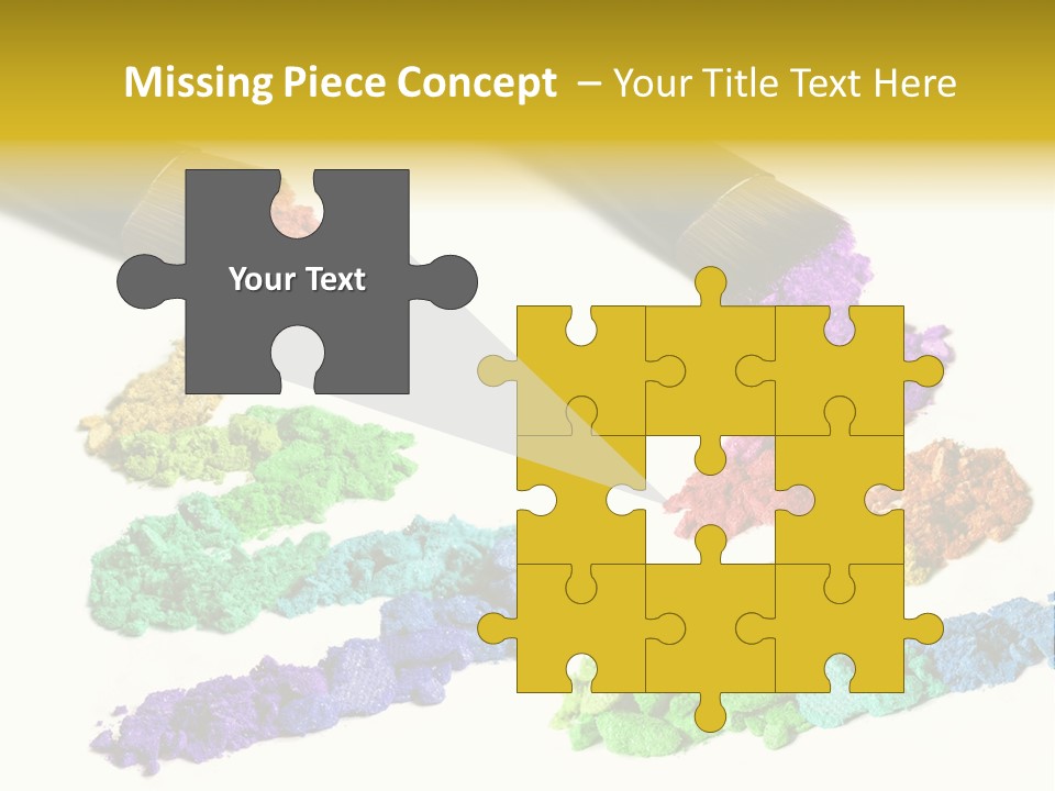 A Brush With Some Colored Powder On It PowerPoint Template