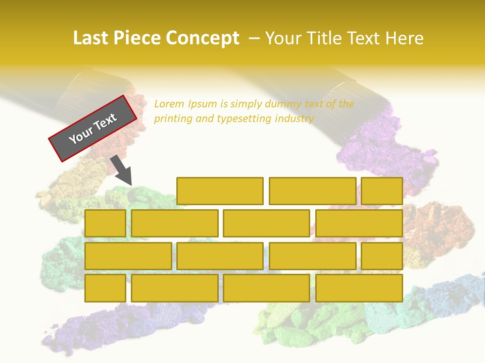 A Brush With Some Colored Powder On It PowerPoint Template