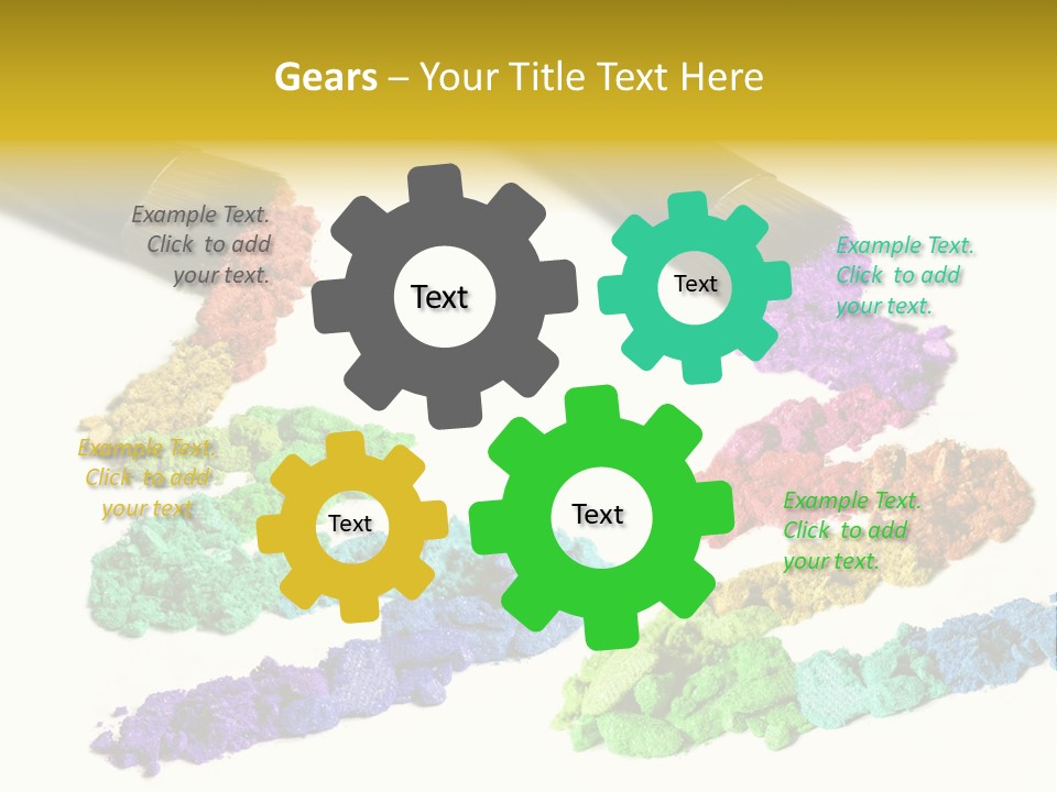 A Brush With Some Colored Powder On It PowerPoint Template