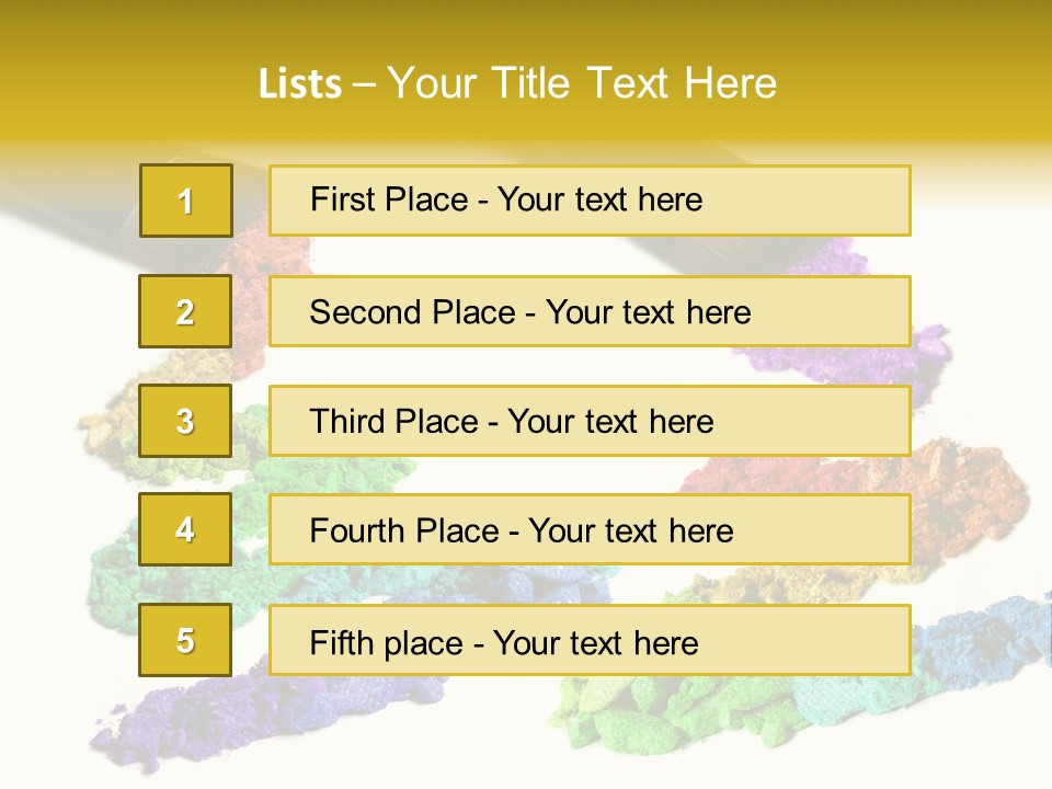 A Brush With Some Colored Powder On It PowerPoint Template