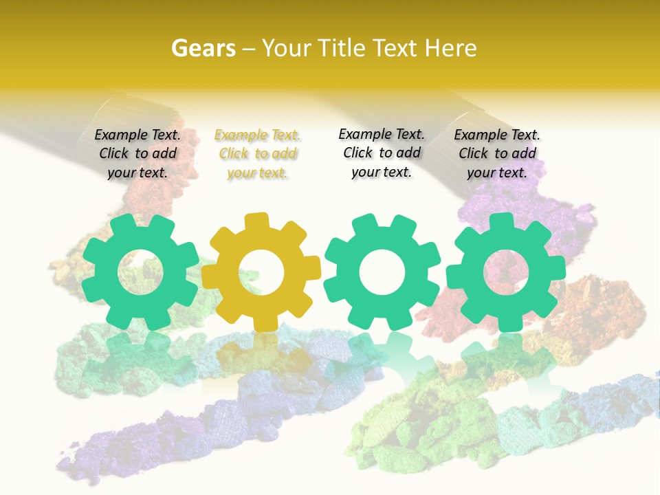 A Brush With Some Colored Powder On It PowerPoint Template