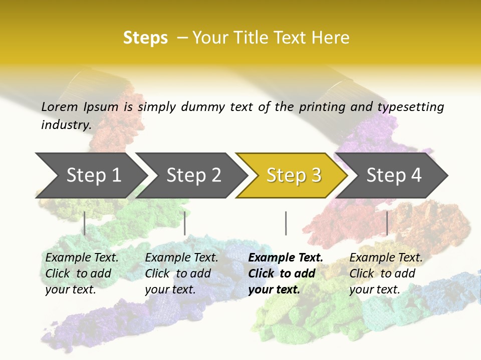 A Brush With Some Colored Powder On It PowerPoint Template