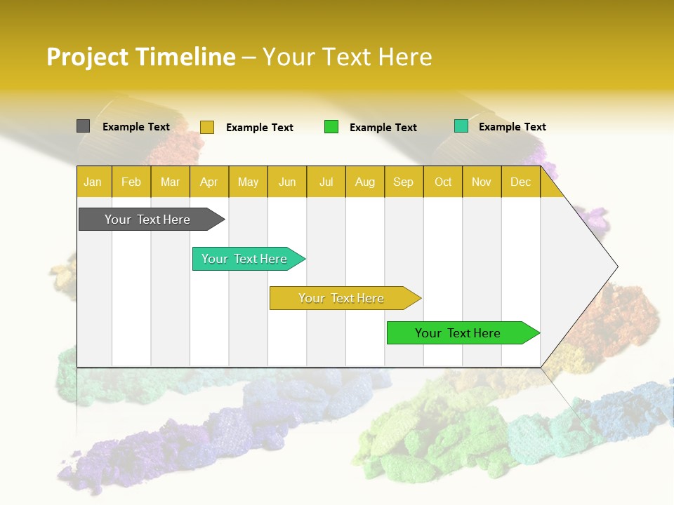 A Brush With Some Colored Powder On It PowerPoint Template