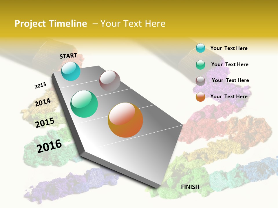 A Brush With Some Colored Powder On It PowerPoint Template