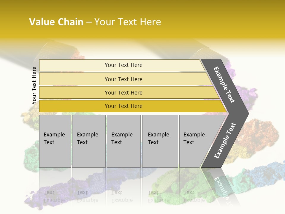 A Brush With Some Colored Powder On It PowerPoint Template