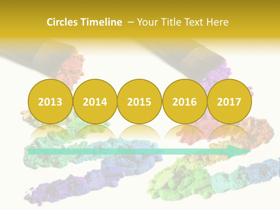 A Brush With Some Colored Powder On It PowerPoint Template