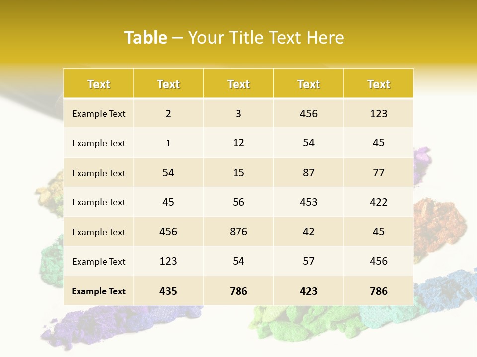 A Brush With Some Colored Powder On It PowerPoint Template