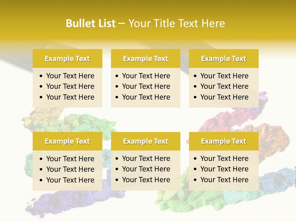 A Brush With Some Colored Powder On It PowerPoint Template