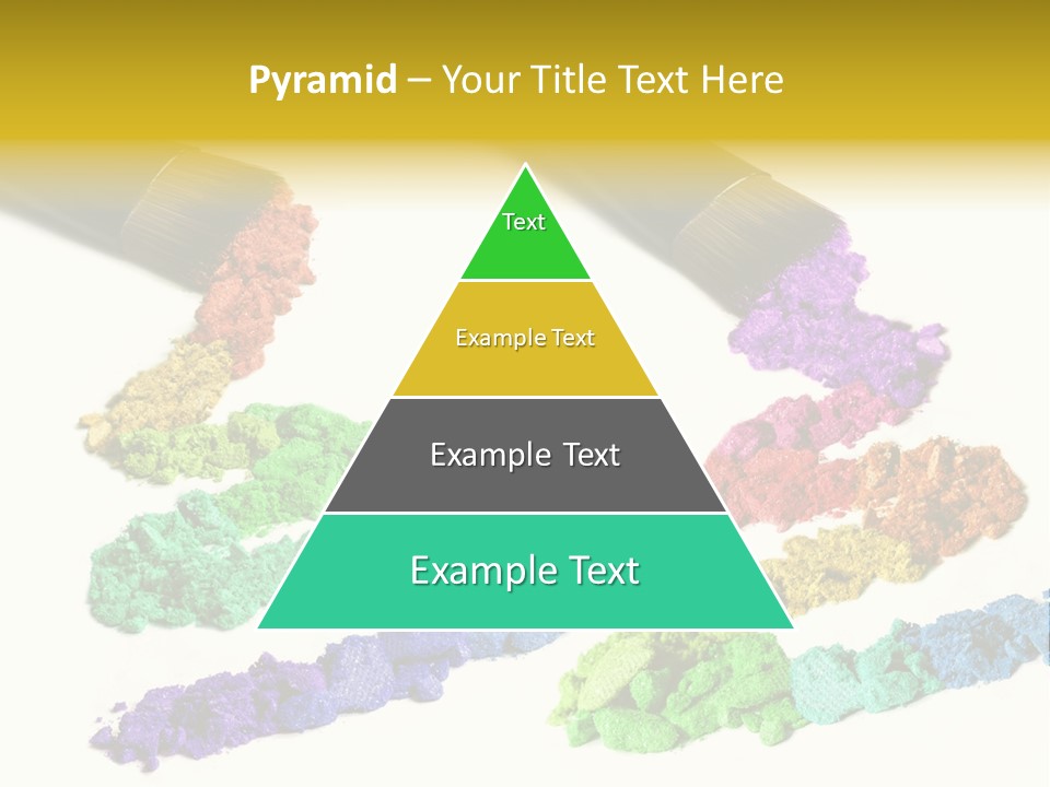 A Brush With Some Colored Powder On It PowerPoint Template