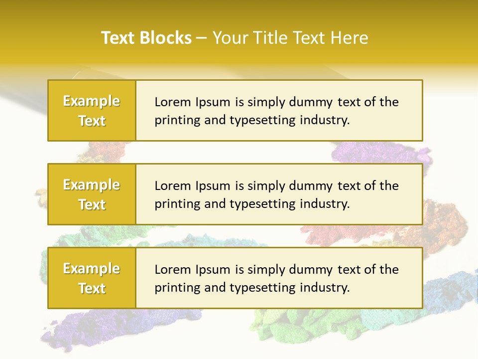 A Brush With Some Colored Powder On It PowerPoint Template