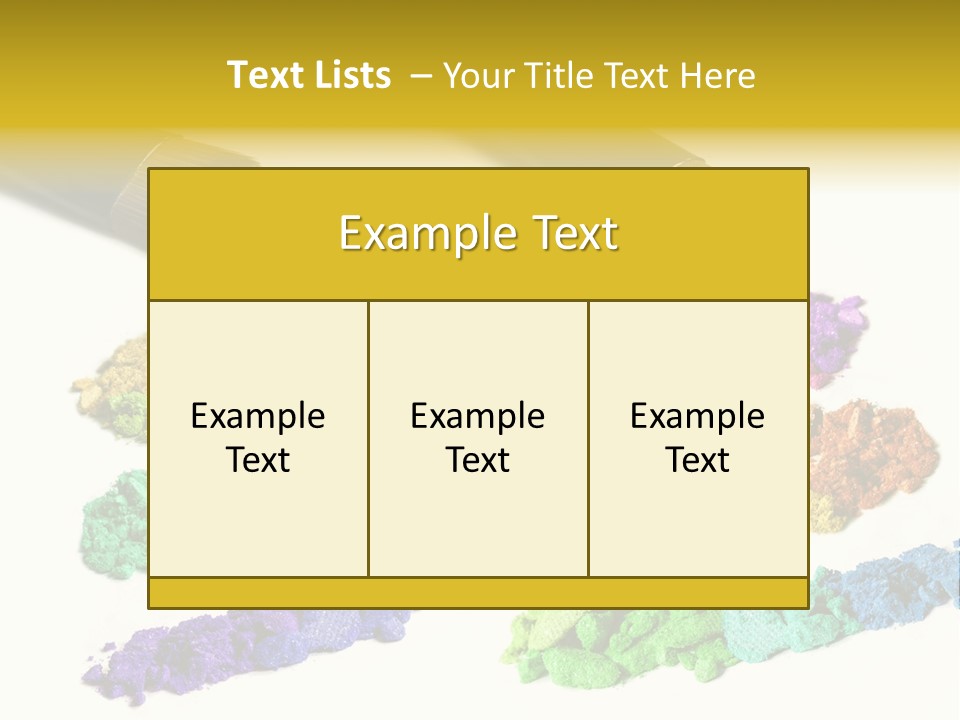 A Brush With Some Colored Powder On It PowerPoint Template