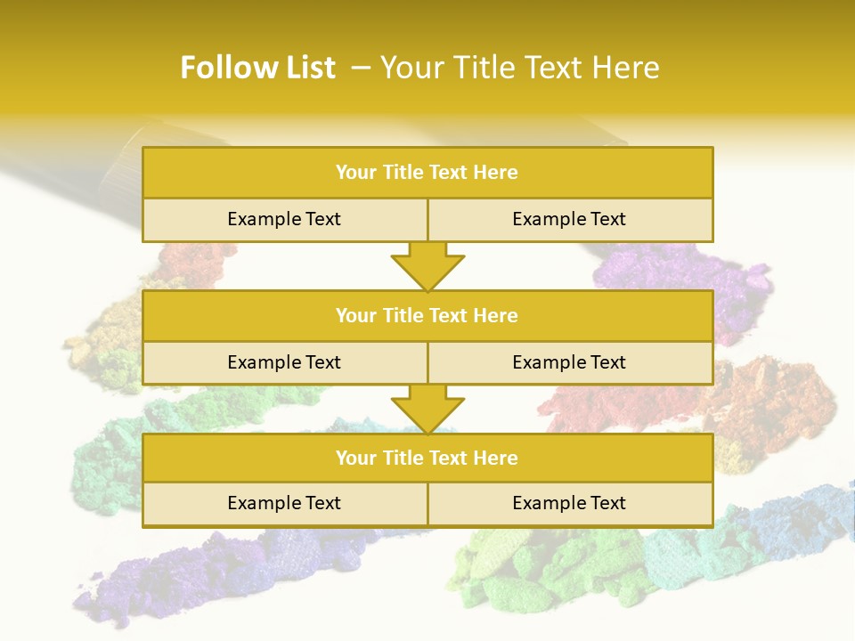 A Brush With Some Colored Powder On It PowerPoint Template