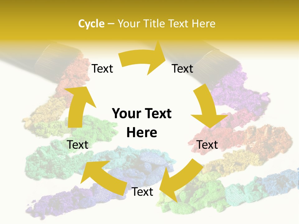 A Brush With Some Colored Powder On It PowerPoint Template