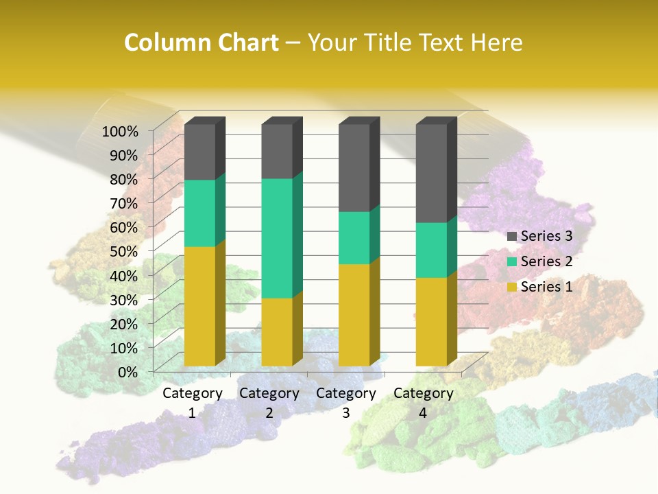 A Brush With Some Colored Powder On It PowerPoint Template