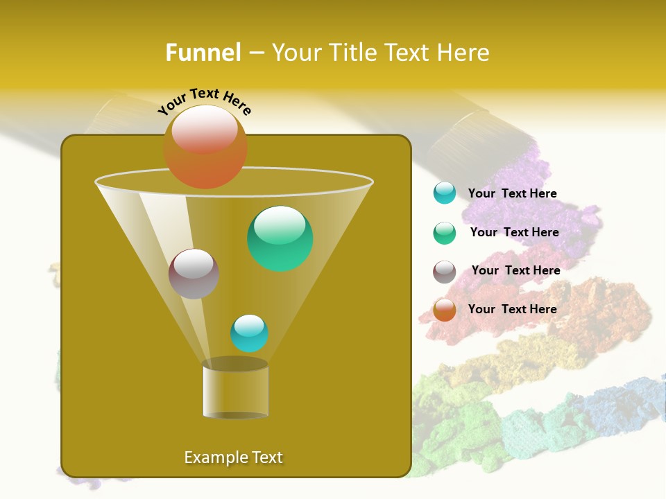 A Brush With Some Colored Powder On It PowerPoint Template