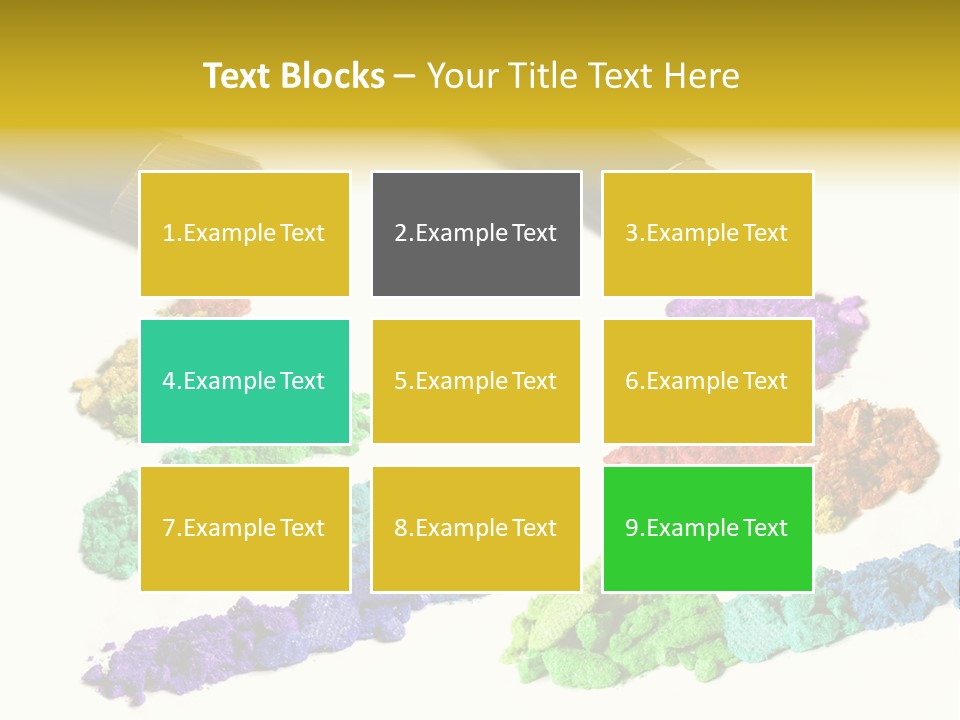 A Brush With Some Colored Powder On It PowerPoint Template