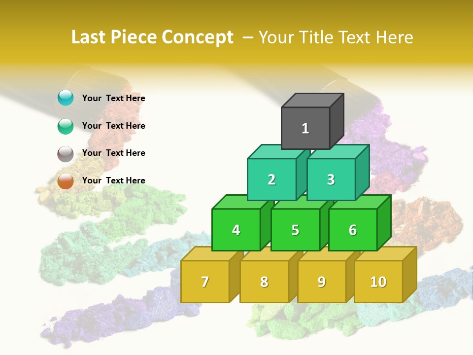 A Brush With Some Colored Powder On It PowerPoint Template