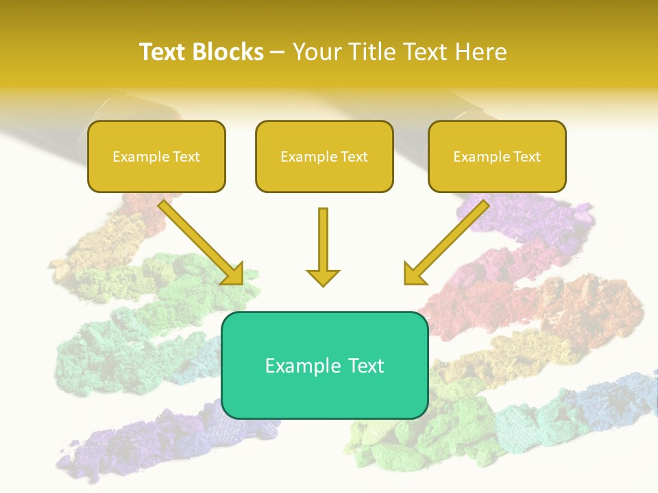 A Brush With Some Colored Powder On It PowerPoint Template