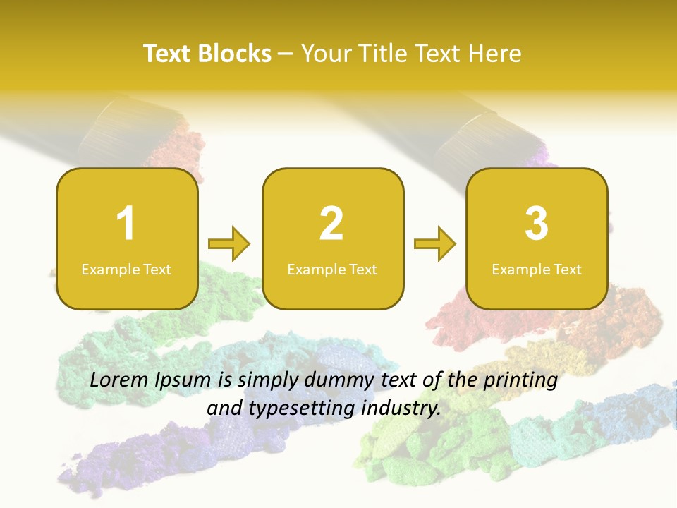 A Brush With Some Colored Powder On It PowerPoint Template