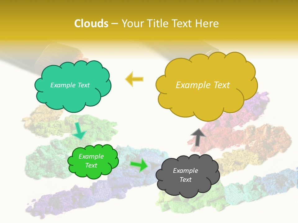 A Brush With Some Colored Powder On It PowerPoint Template