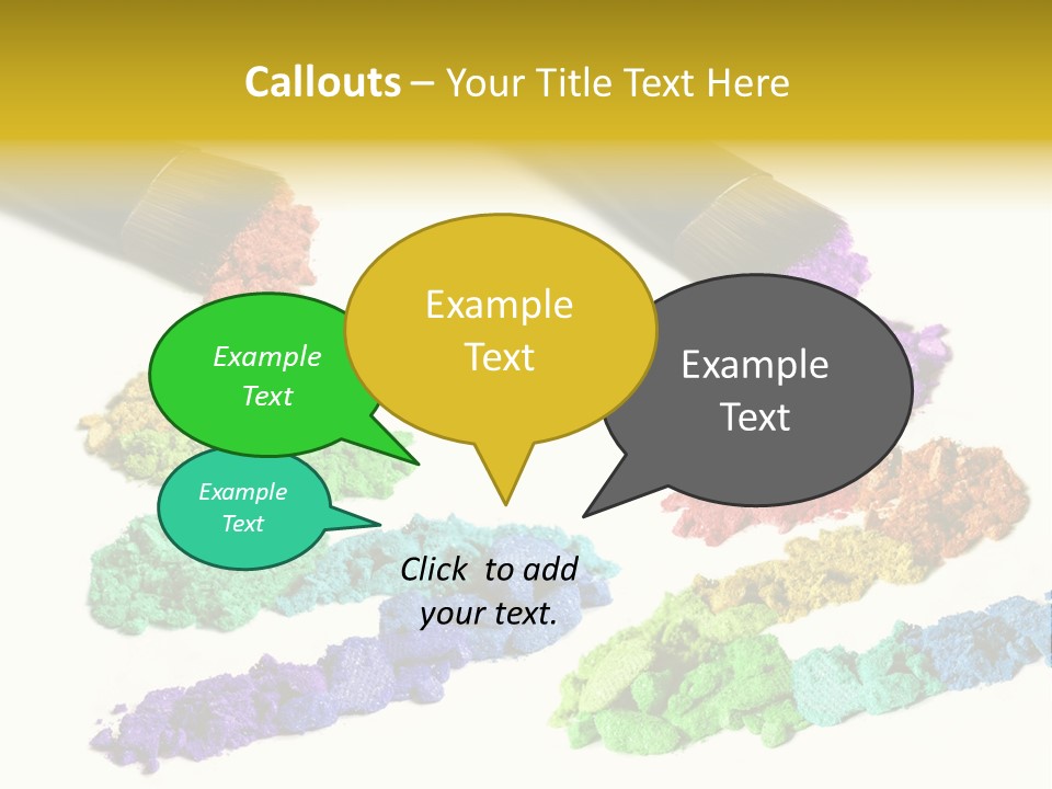 A Brush With Some Colored Powder On It PowerPoint Template