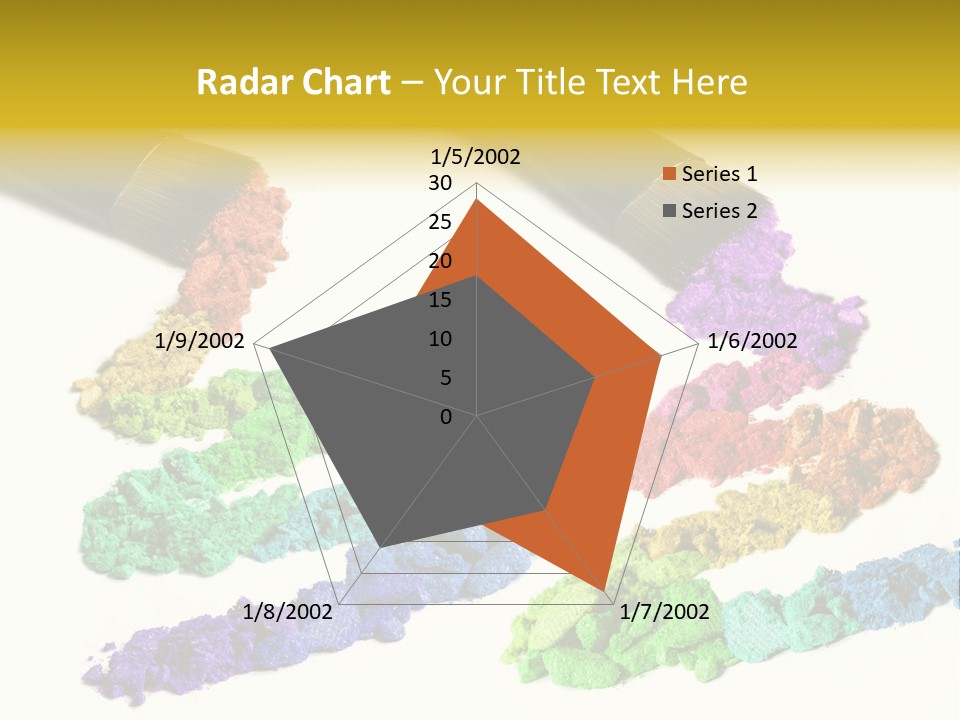 A Brush With Some Colored Powder On It PowerPoint Template