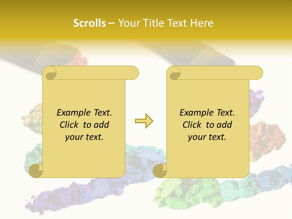 A Brush With Some Colored Powder On It PowerPoint Template