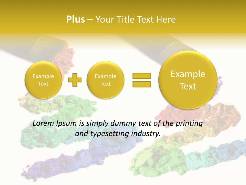 A Brush With Some Colored Powder On It PowerPoint Template