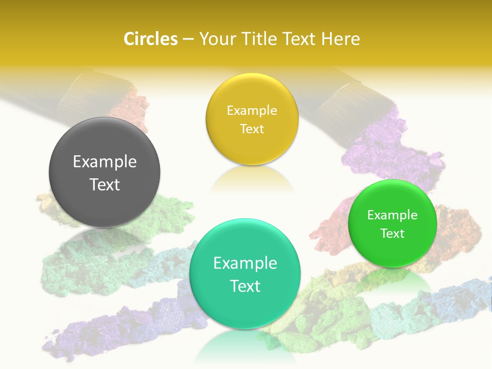 A Brush With Some Colored Powder On It PowerPoint Template