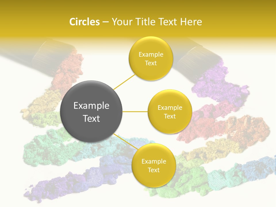 A Brush With Some Colored Powder On It PowerPoint Template