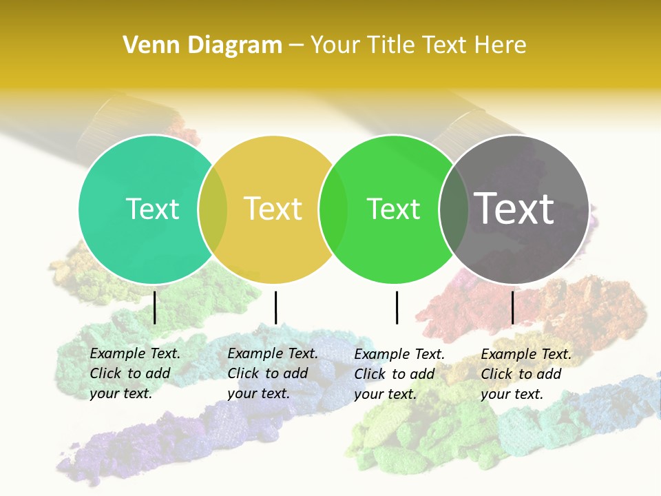 A Brush With Some Colored Powder On It PowerPoint Template
