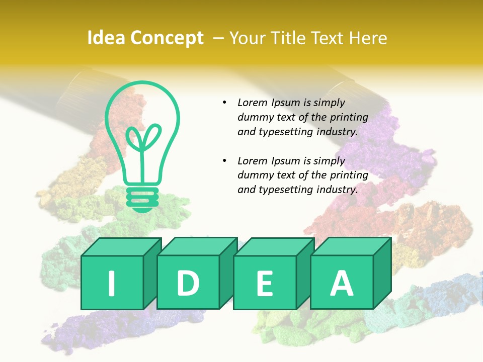 A Brush With Some Colored Powder On It PowerPoint Template
