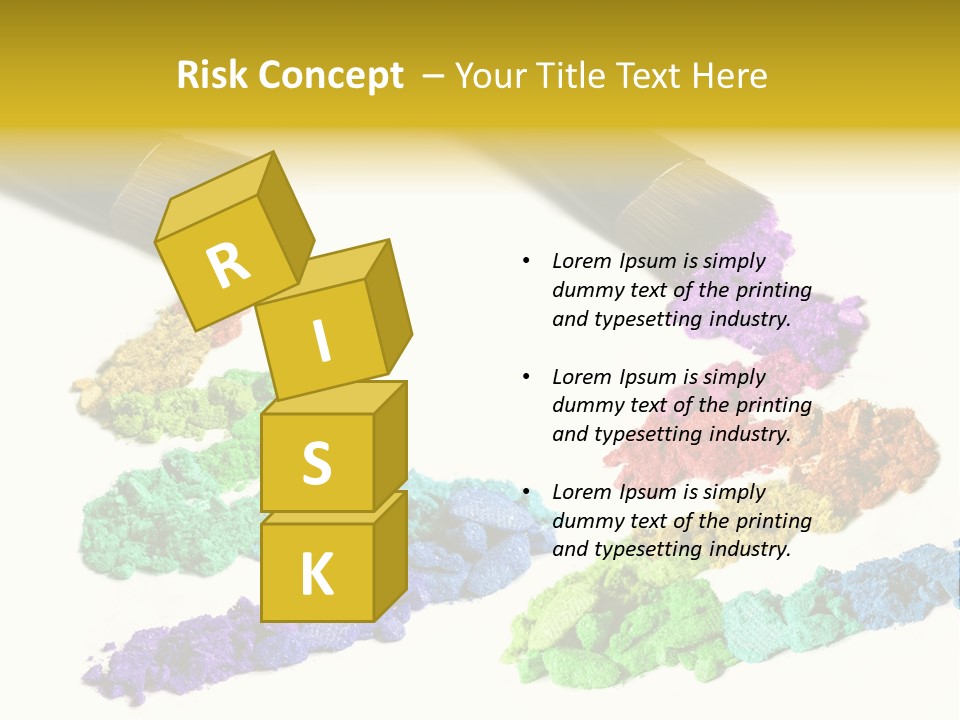 A Brush With Some Colored Powder On It PowerPoint Template