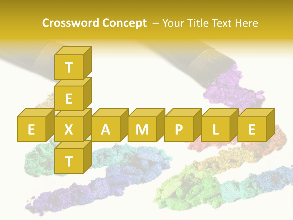 A Brush With Some Colored Powder On It PowerPoint Template