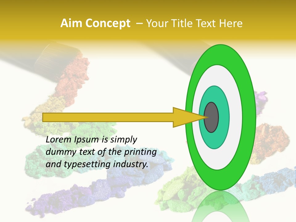 A Brush With Some Colored Powder On It PowerPoint Template