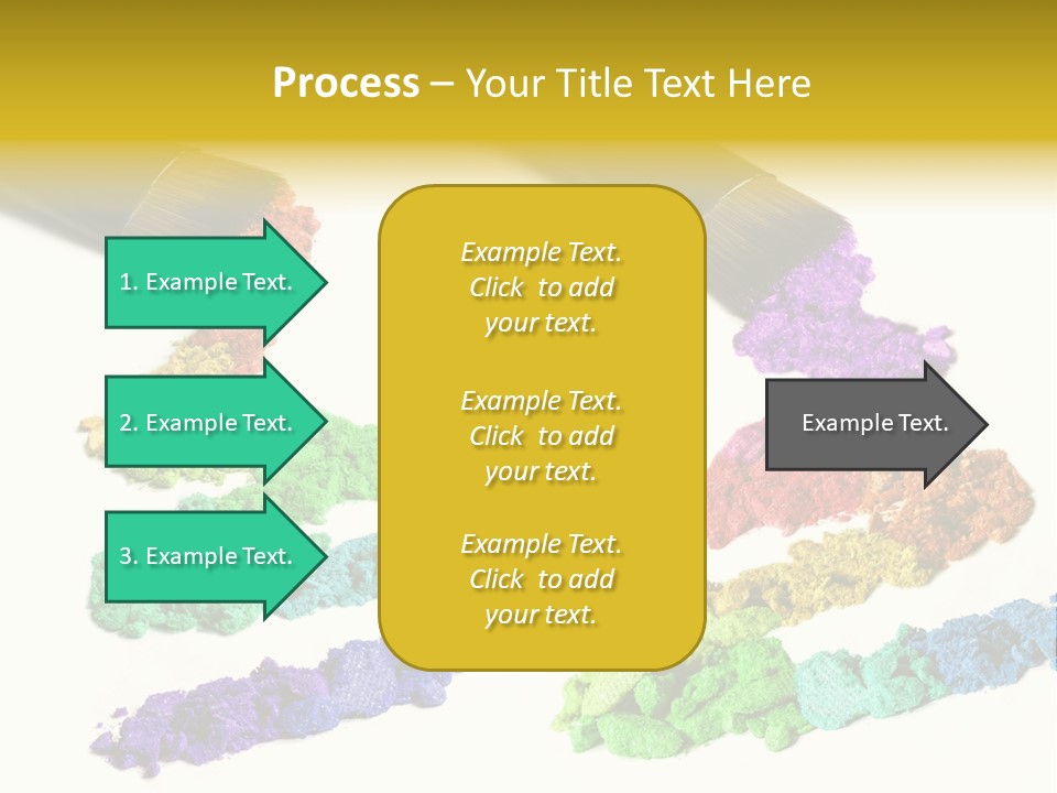 A Brush With Some Colored Powder On It PowerPoint Template
